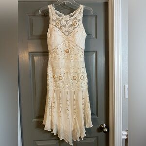 Sue Wong Cream Lace Dress